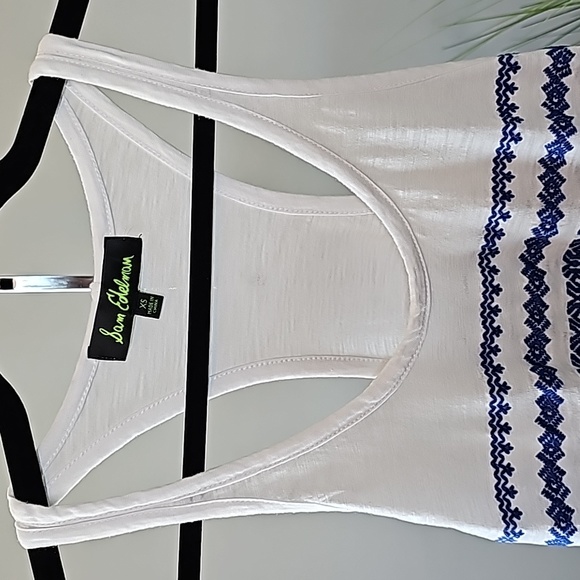 Sam Edelman Blue Embroidered Racerback Tank - Picture 4 of 9